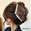 Pinza de pelo triangular grande con estampado de leopardo para cabello voluminoso, peinado de alta gama para la parte posterior de la cabeza, pinza de tiburón, accesorio para el cabello, pinza para el cabello para mujer