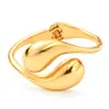 Pulseras Populares Transfronterizas Europeas y Americanas Ins Normcore Pulseras con Patrón de Onda Asimétrico Pulseras Metálicas Brillantes Joyería para Mujer