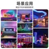 Tira de Luces LED 5050 para Exteriores Resistente al Agua de Alto Voltaje 220V con Gradiente de Colores RGB Regulable Ktv Tira de Luces de Atmósfera de Alto Brillo