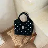 Bolso de Axila de Gran Capacidad Estilo Coreano Nuevo Verano 2026 Bolso Tote Simple con Estampado de Lunares Bolso Tipo Canasta de Picnic a la Moda