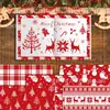 Papel de Fondo Rojo Navideño Ww205 Material Cultural y Creativo para Manualidades Papel Muñeco de Nieve Hombre de Jengibre Papel de Fondo Decorativo para Collage