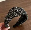 Nueva Diadema de Corea del Sur Estilo Retro Hong Kong Lazo Orejas de Conejo Tela Dulce Borde Ancho Simple Diadema de Puntos Ondulados para Mujer