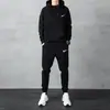 Nuevo Conjunto Deportivo Casual de Primavera y Otoño para Hombres Jóvenes, Sudadera sin Capucha, Conjunto Deportivo de Running de Cuello Redondo Otoñal, Conjunto de Dos Piezas