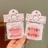 Pegatinas de Manicura de Dibujos Animados para Niños, Parches de Uñas Postizas para Mujeres, Pegamento de Gelatina, Uñas Portátiles Cortas Desmontables, Juguetes para Uñas, Regalos