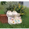 [Fornecimento de Comércio Exterior] Sapatos de Jardim com Solado Grosso de EVA para Aumento de Altura para Mulheres, Design de Desenho Animado Fofo, Uso Duplo, Antiderrapante, Atacado de Fábrica Transfronteiriço