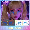 Adesivos Fluorescentes para Rosto de Halloween, Adesivos de Sardas Faciais Neon Brilhantes para Festa Dançante de Boate Simulada, Envio Transfronteiriço
