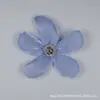 Bordado de Ponto Flor de Cinco Pétalas Flor Estereoscópica de Cetim Material DIY Feito à Mão Acessórios de Cabelo Corsage Flor de Sapato Decoração de Acessórios de Vestuário