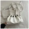 Bolsa Saco Plissada com Cordão para Mulheres 2026 Nova Moda Retrô Grande Capacidade Ombro Transversal Bolsa de Mão Versátil Bolsa para o Dia a Dia