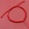Pulsera tejida semiacabada, Pulsera DIY ajustable, Se puede ensartar con cuentas, Accesorios de joyería dorados, plateados y de cinabrio, Pulsera de hilo rojo