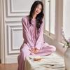 Pijama de Algodón Nube para Mujer en Stock, Adecuado para Salir, Nuevo Estilo de Otoño Conjunto de Dos Piezas de Manga Larga y Pantalón Largo, Ropa de Casa