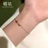 Xigu H0176 Pulsera de Plata S925 Completa Doble Mariposa Circonita para Niñas Diseño Nicho Estilo Coreano Joyería de Alta Gama