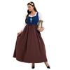 2025 novo traje de corte europeu medieval colonial vestido colete de camponesa traje de palco