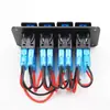 Cargador de Coche, Accesorios de Modificación para Coche y Yate, Forma de Barco con Luces LED, Botón de Interruptor Combinado para Autobús y RV