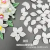 Joyería Vintage Hecha a Mano Pétalos de Jade Blanco Hojas DIY Estilo Antiguo Pinza para el Cabello de Hanfu Materiales para Pendientes Pétalos de Cristal Checo