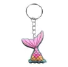 Llavero Colgante de Cola de Sirena Creativo Dibujos Animados PVC Goma Suave Accesorio Llavero Decoración de Equipaje