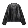 Ropa europea y americana transfronteriza para mujer, moda casual retro de manga abullonada, chaqueta aviador, superventas de AliExpress
