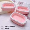 Cesta de Bambú con Encaje Multicolor de Dibujos Animados DIY Pegamento Cremoso Funda para Teléfono Móvil Cuerda para Cabello Horquilla Flor para Zapatos Adornos de Resina Lote