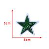 Novo Patch Bordado de Lantejoulas Multicolor Estrela Vermelha Patch de Bordado para Roupas Acessórios de Decoração para Roupas Patch