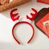 Nueva diadema navideña europea y americana con astas, joyería para adultos hecha a mano, bonita tocado para niños, artículos de venta al por mayor
