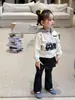 (8.24 Nuevas Llegadas) Conjunto de Otoño para Niña: Sudadera para Niños, Chaqueta, Falda, Top Elegante y de Moda, Ropa para Bebés