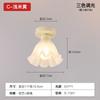 Luminária de teto estilo creme com flores, luminária de varanda, simples, moderna, corredor, lâmpada criativa, estilo vermelho, lâmpada de entrada, lírio do vale