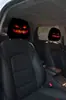 Funda de Reposacabezas para Coche con Estampado de Calavera Negra de Comercio Exterior Transfronterizo, Estilo Elástico Universal, Funda de Cabeza Universal Peculiar y Divertida