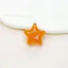 Colgante de estrella de cinco puntas de acrílico de 24 mm en color caramelo, hecho a mano, para llavero, bolso, accesorios de joyería al por mayor