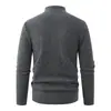Nuevo Cárdigan de Punto Otoño/Invierno 2026 Abrigo Suéter para Hombre Cuello Alto Simple Color Sólido Prendas de Punto para Hombre Chaqueta Casual