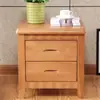 Mesa de cabeceira de madeira maciça estilo chinês para atacado, sem necessidade de instalação, pequeno armário de cabeceira simples, armário de armazenamento de cabeceira de madeira de seringueira