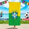 Toalla de Playa Mundial 2026 Toalla de Playa Equipo de Fútbol de Brasil Microfibra Secado Rápido Absorbente de Agua Toalla de Playa Toalla de Baño