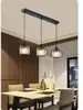 Lustre de restaurante 6 novas lâmpadas de luxo minimalista estilo italiano para mesa de ilha e mesa de jantar, luminárias Zhongshan, aço carbono