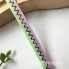 Fita Colorida com Listras Onduladas de 1cm de Largura, Acabamento de Renda Bicolor, Acessórios para Vestuário, Alças de Ombro, Alças de Mão, Acabamento Decorativo para Sapatos e Chapéus
