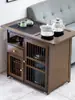 Casa Móvil Mesa Pequeña de Té Escritorio de Té Carrito de Té Sencillo Sala de Estar Balcón Tetera Mesa de Café Integrada Bandeja de Té Juego de Té
