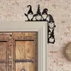 1 peça decoração de casa em ferro forjado cena decoração artesanato pendurado na porta canto da porta anão velho decoração de canto de porta
