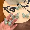 Popular Pasador de Mariposa Estilo Hada Ins Doble Capa Tridimensional Tela Transparente Imitación Hada Hanfu Estilo Antiguo Accesorio para el Cabello con Pedrería