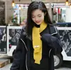 Novedad Otoño e Invierno Moda Coreana Accesorios de Punto Bufanda Pequeña, Color Sólido Floral Versátil Bufanda Babero Pequeña, Bufanda Pequeña para el Cuello