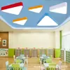 Luminária de Teto para Jardim de Infância LED Triângulo Sólido Sala de Aula Educação Infantil Instituição de Treinamento Lâmpada Criativa Colorida de Formato Especial