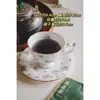 Juego de Tazas de Café Retro Jingdezhen Estilo Europeo Pequeña Taza de Cerámica de Lujo Creativo Pastoral Juego de Té de la Tarde Té Floral