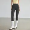 Leggings de Yoga Pilates Cintura Alta Levanta Bumbum Controle de Barriga Fitness Corrida Esportes Outerwear Elástico Justo Calças Base Tubarão