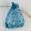 Bolsa de malla organza bronceado Estrella Luna Plata Joyería boca con cordón regalo cosméticos almacenamiento embalaje