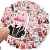 100 pegatinas de la selección nacional de anime Zero Two para equipaje, ordenador y teléfono móvil.