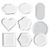 Posavasos epoxi transfronterizo molde de silicona DIY geométrico resina yeso hormigón cemento molde de bandeja de escritorio