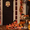 Nueva Cabeza de Calabaza Luminosa Halloween Hierro Luz LED Exterior Interior Porche Ventana Decoración Luminosa Arte en Hierro