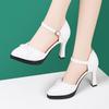 Sandalias de Verano de Cuero Genuino de Marca en Liquidación Tacón Medio Punta Fina Tacón Grueso Tacón Delgado Tacón Alto Tallas Grandes Tallas Pequeñas Sandalias para Mujer