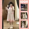 Nuevo camisón de encaje estilo japonés para mujer, pijama de verano, nuevo vestido casero lindo de manga corta para estudiante