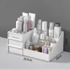 Caja de almacenamiento de cosméticos tipo cajón para escritorios de dormitorio, productos para el cuidado de la piel, tocador de escritorio, mascarilla facial, organizador de labiales, papelería