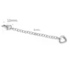 Collar de cadena extendida de acero inoxidable, galvanizado al vacío, 5 CM más cadena de cola larga, accesorios para pulsera y collar DIY hechos a mano