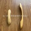 Manija de mueble de madera maciza manija de puerta de gabinete con recubrimiento de fieltro manija de cajón manija de puerta de doble orificio de tronco manija de arco