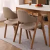 Directo de Fábrica Silla de Comedor de Lino Simple de Moda Silla de Café de Madera Maciza Roble Nórdico Silla de Ocio Silla Tailandesa Tronco
