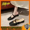 Jin Bukang [Colección Popular] Nuevas Zapatillas de Mediodía Estilo Chino Nuevo para Mujer Ropa de Exterior Verano Nuevas Sandalias Estilo Nacional con Falda
